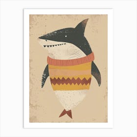 Shark In A Woolly Jumper Art Print