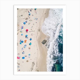 Beachgoers In La Jolla California Art Print