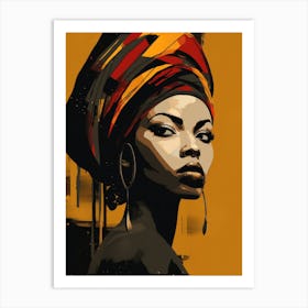 African Woman In A Turban 18 Art Print