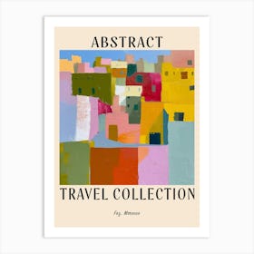 Abstract Travel Collection Poster Fez Morocco 1 Art Print