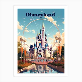 Disneyland 2 Travel Poster 3 4 Resize Art Print