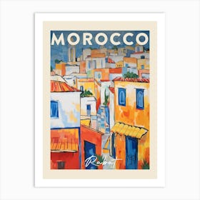 Rabat Morocco 4 Fauvist Painting Travel Poster Art Print