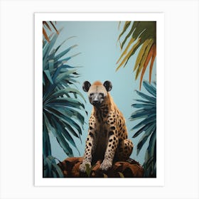 Hyena 1 Tropical Animal Portrait Art Print