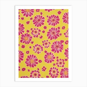 Zinnia Floral Print Watercolour Patterns Flower Art Print