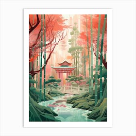The Sagano Bamboo Forest Japan Art Print
