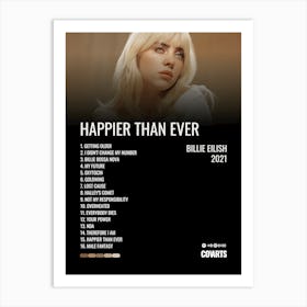 Happier Than Ever - Billie Eilish - Album Poster Art Print