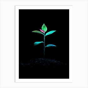 Neon Plant 11 Art Print