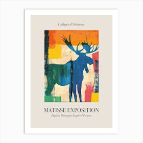 Moose 2 Matisse Inspired Exposition Animals Poster Art Print