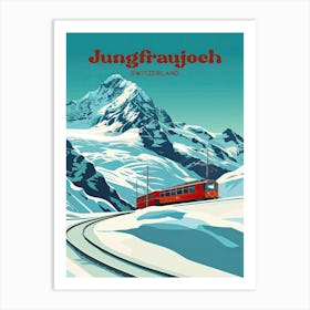 Jungfraujoch Switzerland Swiss Alps Travel Art Affiche