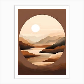 Sunset In The Mountains 21 Art Print