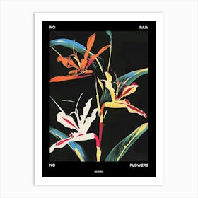 No Rain No Flowers Poster Heliconia 2 Art Print