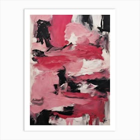 Abstract In Pink And Black 1 Art Print