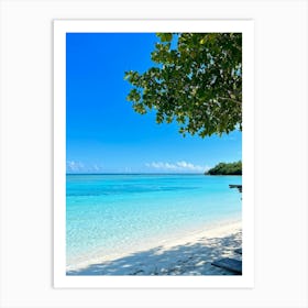 Relax Ocean Plant Idylli Holiday Coastline Beautiful Calm Shore Blue Paradise Sunlight N (36) Art Print