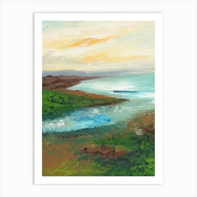 Sunset At The Beach Art Print