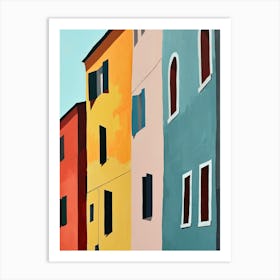Amalfi Artistry: Houses Along the Amalfi Coast, Italy Art Print
