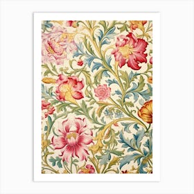 Floral Wallpaper 349 Art Print