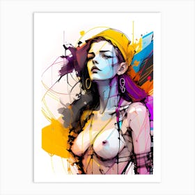 Abstract Topless Painting 4 Art Print