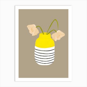 Mio Vaso Lemon Stripes Art Print