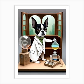 Boston Terrier-Reimagined 30 Art Print