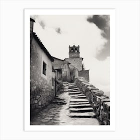 Korcula, Croatia, Black And White Old Photo 1 Art Print