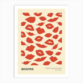 Red lips, Kiss art print, Retro poster, Fashion, Museum Art Print