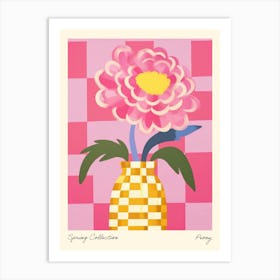 Spring Collection Peony Flower Vase 5 Art Print