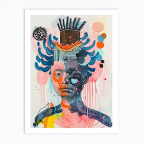 'The Girl With The Big Head' Art Print