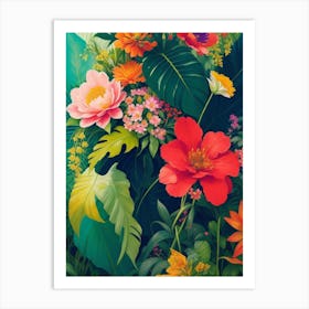 A Bohemian Painting Inspired By Botanical Elements Series - 4 Art Print