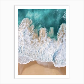 Aerial View Of A Beach 43 Art Print