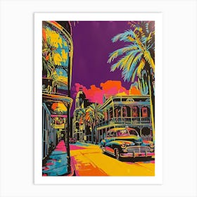 Mardi Gras World Retro Pop Art 2 Art Print