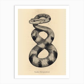 Vintage Snake Poster Art Print