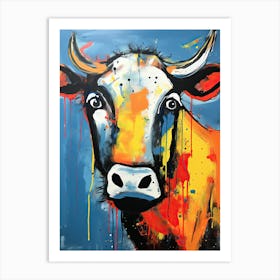 Colored cow Art Print