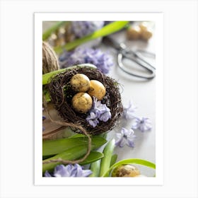 Easter Eggs In A Nest 10 Art Print