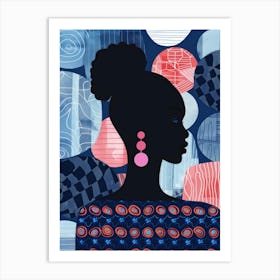 Silhouette Of African Woman 22 Art Print