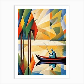 Man On The Lake Art Print