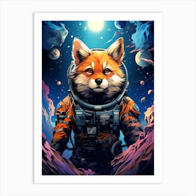 Fox In Space 1 Art Print