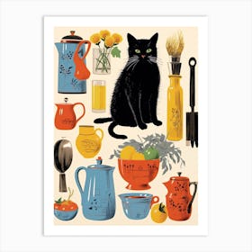 Cats And Kitchen Lovers 4 Art Print