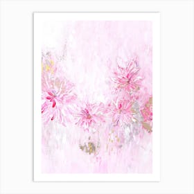 Pink Flower Painting Art Print