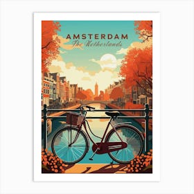 Amsterdam Retro Netherlands Art Print