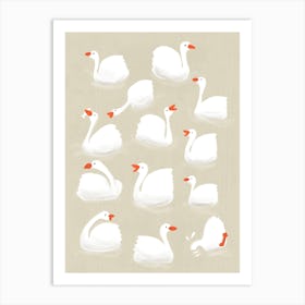Flock Of Geese Art Print
