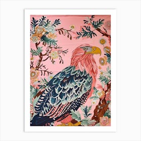 Floral Animal Painting Eagle 4 Art Print