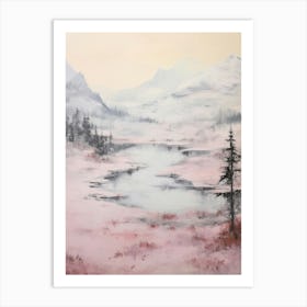 Dreamy Winter Painting Durmitor National Park Montenegro 3 Art Print