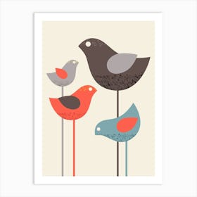 Small Birds for Nursery Art Print