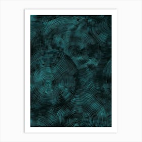 Teal Swirls 1 Art Print