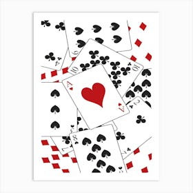 Poker Cards Art Print