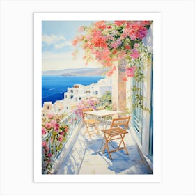 Seascape Splendor: Coastal Terrace Poster Art Print