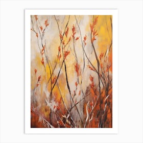 Fall Flower Painting Kangaroo Paw 4 Art Print