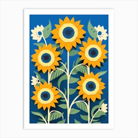 Sunflowers Vector Art Print