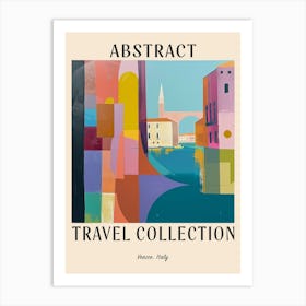 Abstract Travel Collection Poster Venice Italy 1 Art Print