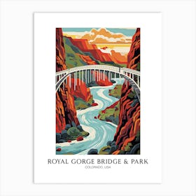 Royal Gorge Bridge & Park, Colorado, Usa Colourful 2 Art Print